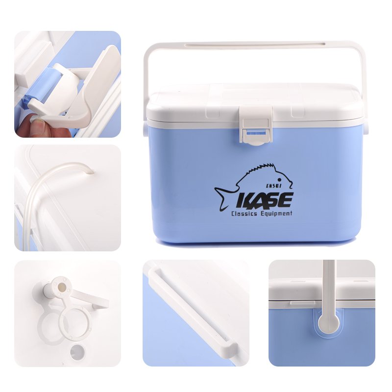 New fish-fishing shrimp-conserving-cracker gear box with a small mini-fish box with an aerobic pump